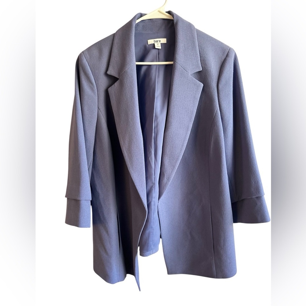 Bar III Periwinkle Women’s 3/4 Sleeve Blazer • Used • Size: 1X